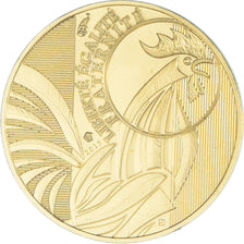 Francja, Année du Coq, 100 Euro, 2015, Paris, Proof, UNC, Złoto