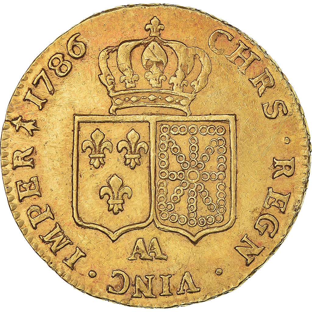 Münze, Frankreich, Louis XVI, Double louis d'or à la tête nue, 1786, Metz