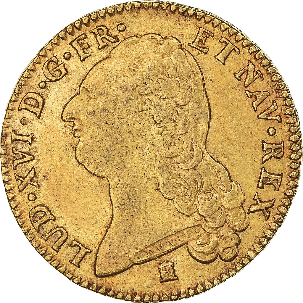 Monnaie, France, Louis XVI, Double louis d'or à la tête nue, 1786, Bordeaux