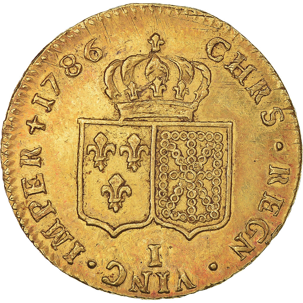 Moneta, Francia, Louis XVI, Double louis d'or à la tête nue, 1786, Limoges