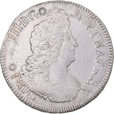 Moneta, Francja, Louis XIV, Ecu aux Insignes, EF(40-45), Srebro, Gadoury:220