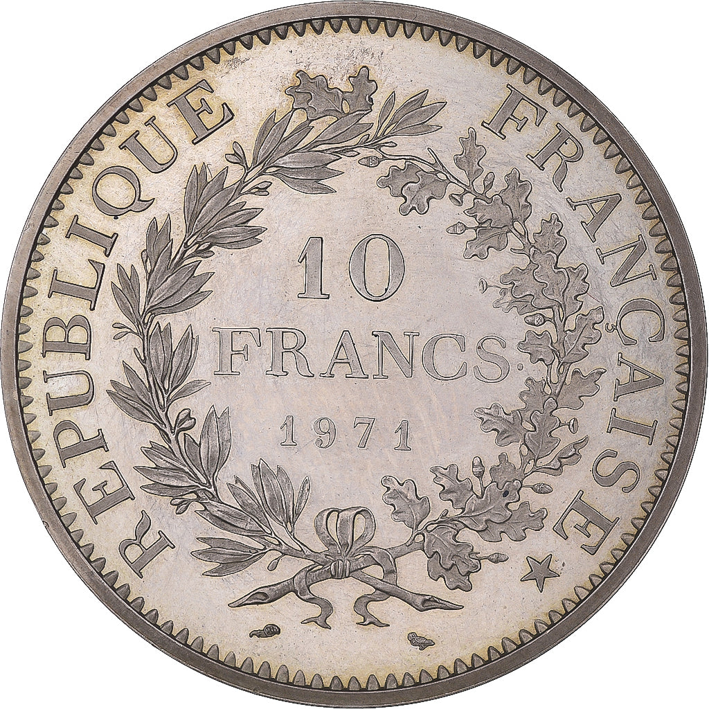Coin, France, Hercule, 10 Francs, 1971, Pessac, Piéfort, MS(60-62), Silver