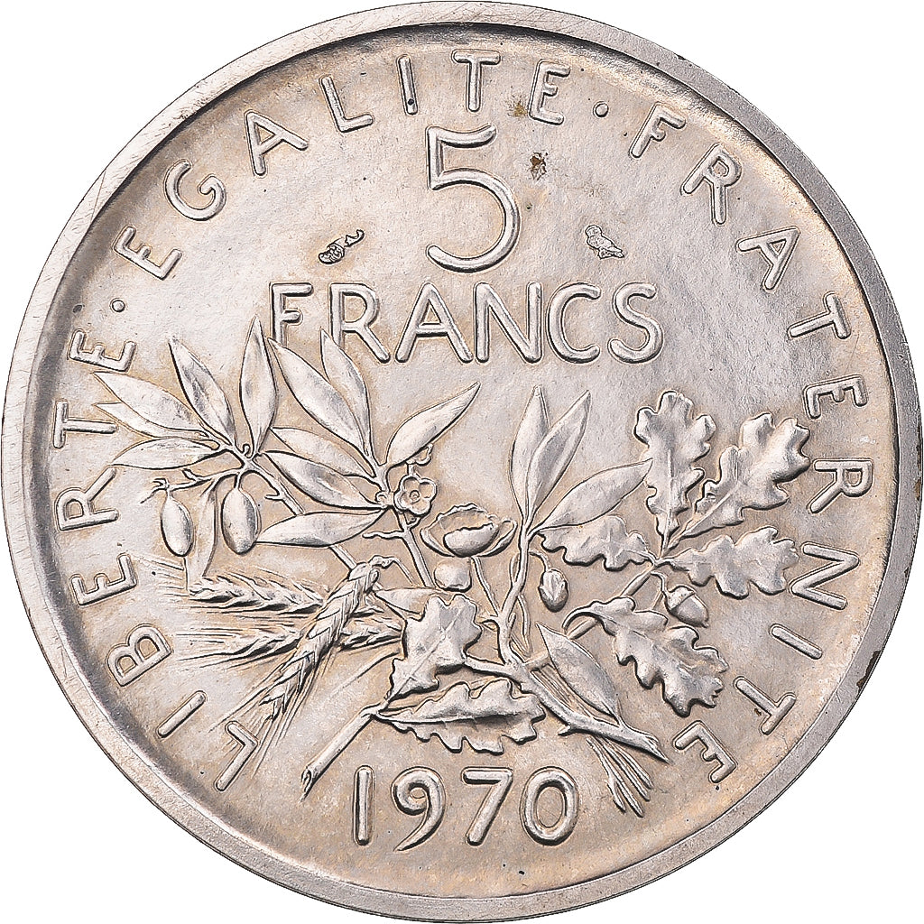 Coin, France, Semeuse, 5 Francs, 1970, Paris, Piéfort, MS(60-62), Nickel Clad
