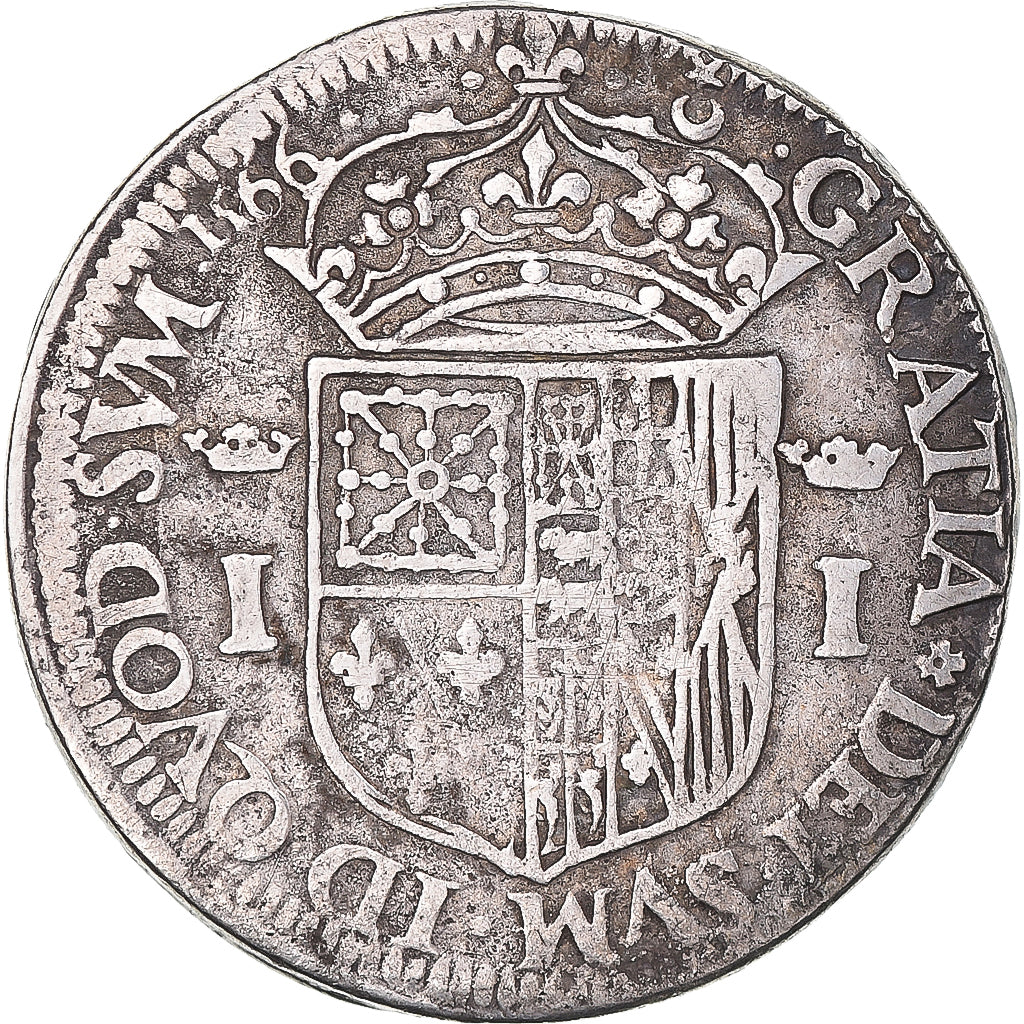 Coin, France, Jeanne d'Albret, Teston, 1566, Pau, EF(40-45), Silver, Boudeau:594
