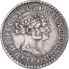 Coin, ITALIAN STATES, LUCCA, Felix and Elisa, Franco, 1808, Firenze, AU(50-53)