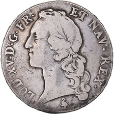 Moneta, Francia, Louis XV, Écu au bandeau, 1762, Paris, MB+, Argento, KM:512.1
