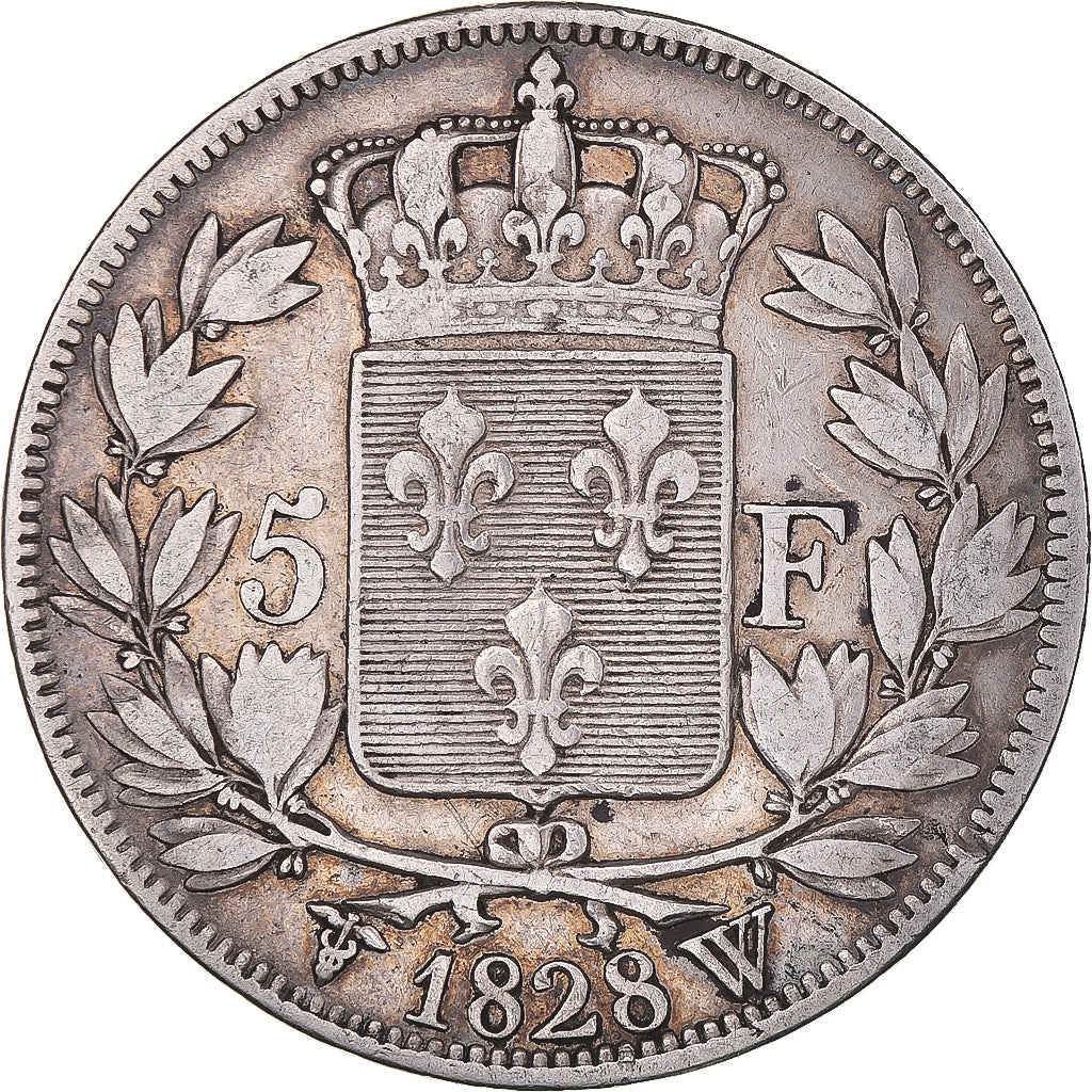 Monnaie, France, Charles X, 5 Francs, 1828, Lille, TB+, Argent, Gadoury:644