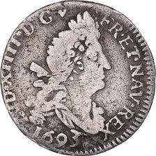 Münze, Frankreich, Louis XIV, 4 Sols aux 2 L, 1693, Troyes, réformé, S+