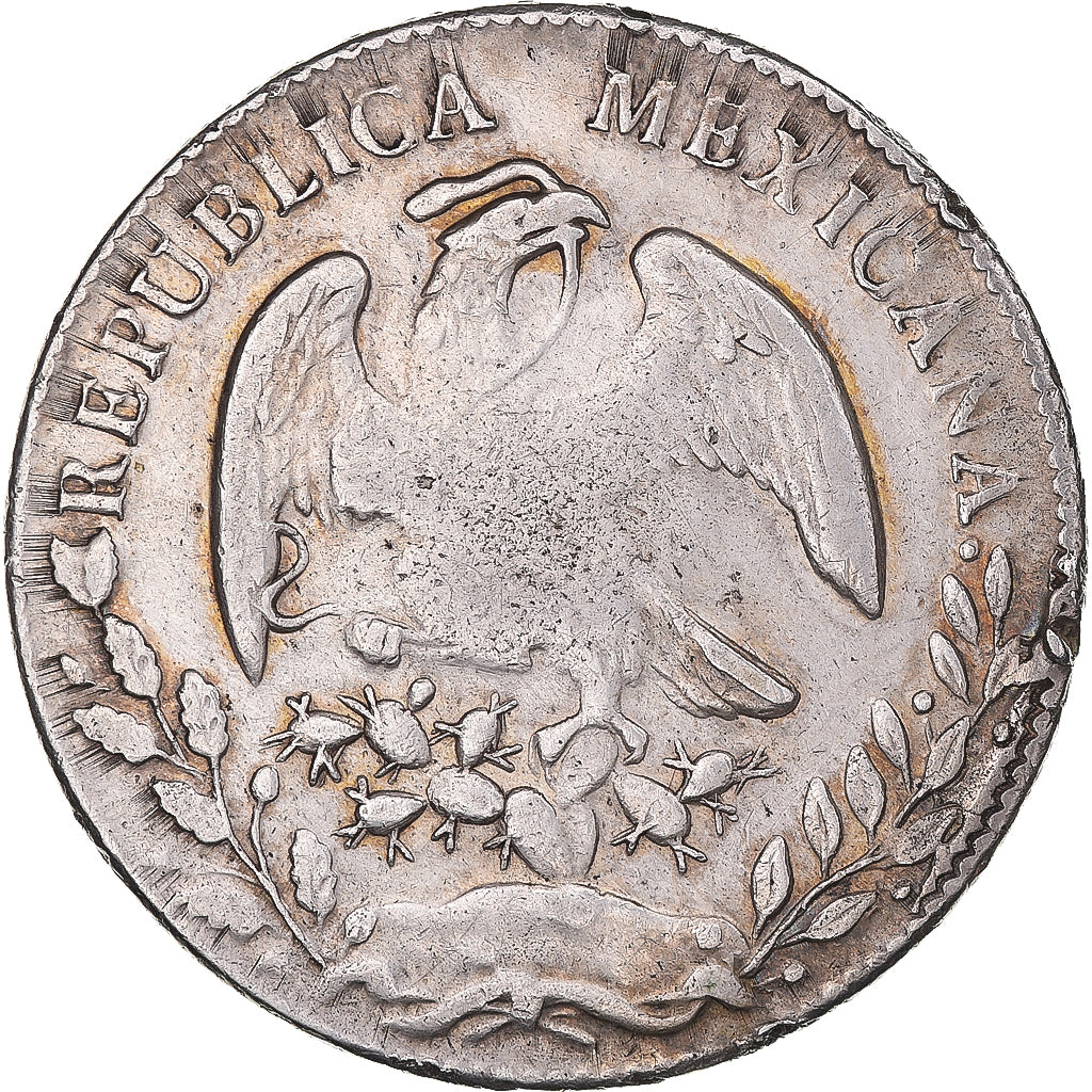 Coin, Mexico, 8 Reales, 1867, Culiacan, VF(30-35), Silver, KM:377.3