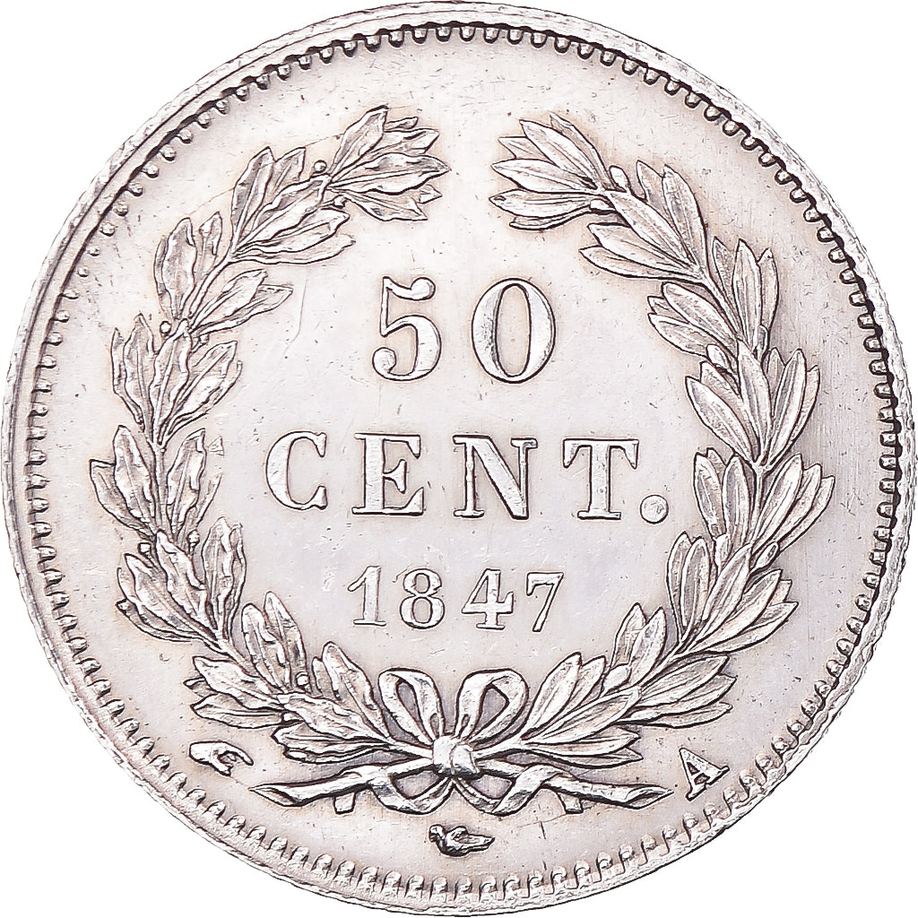 Coin, France, Louis-Philippe, 50 Centimes, 1847, Paris, AU(55-58), Silver