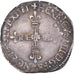 Monnaie, France, Henri III, 1/4 d'écu à la croix de face, 1581, Nantes, TTB