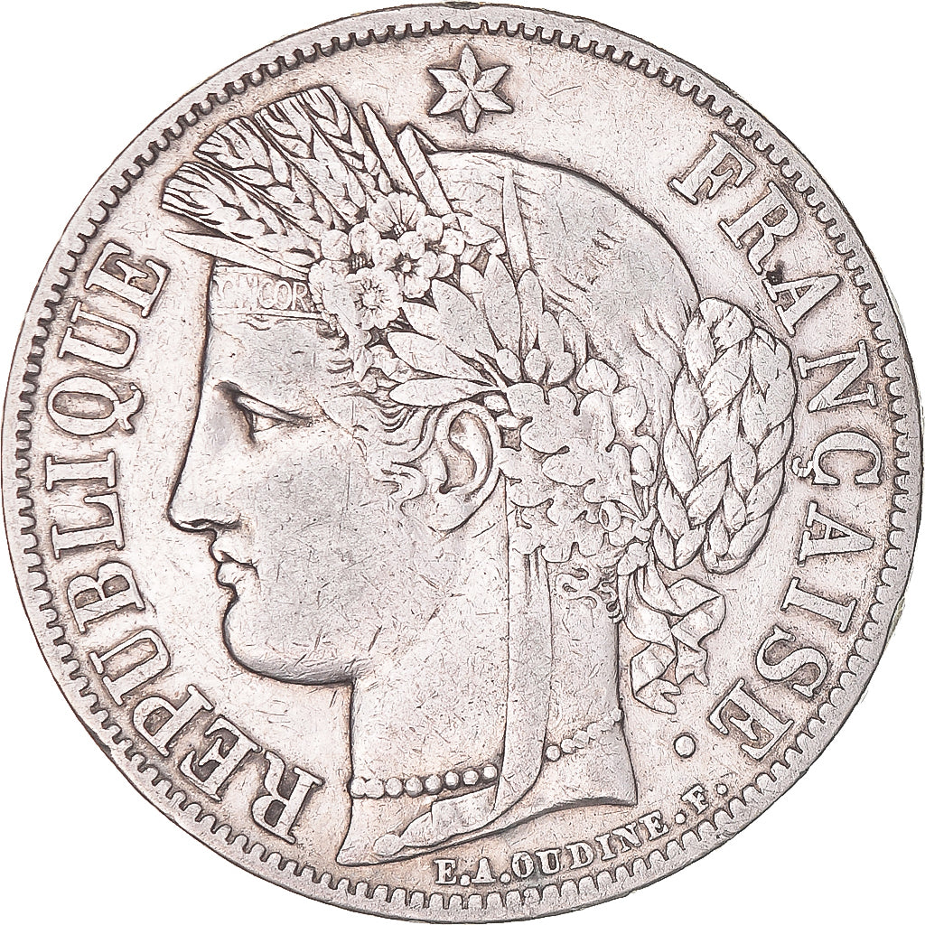 Coin, France, Cérès, 5 Francs, 1850, Paris, EF(40-45), Silver, KM:761.1