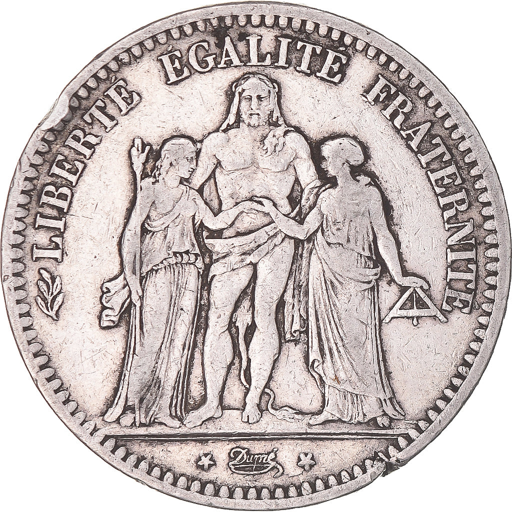 Coin, France, Hercule, 5 Francs, 1848, Strasbourg, VF(30-35), Silver, KM:756.2