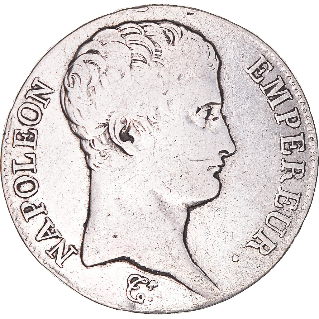 Moneta, Francia, Napoléon I, 5 Francs, 1807, Bayonne, MB, Argento, KM:673.8
