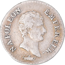 Moneda, Francia, Napoléon I, 1/4 Franc, An 13 (1805), Paris, BC+, Plata