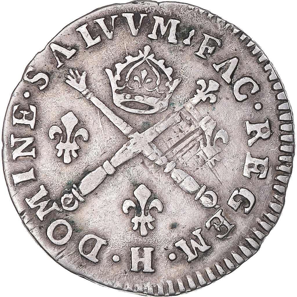 Münze, Frankreich, Louis XIV, 10 Sols aux insignes, 1707, La Rochelle, S+