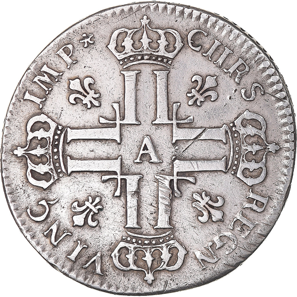 Moeda, França, Louis XV, Petit Louis d'argent (3 livres), 1/3 Ecu, 1720, Paris