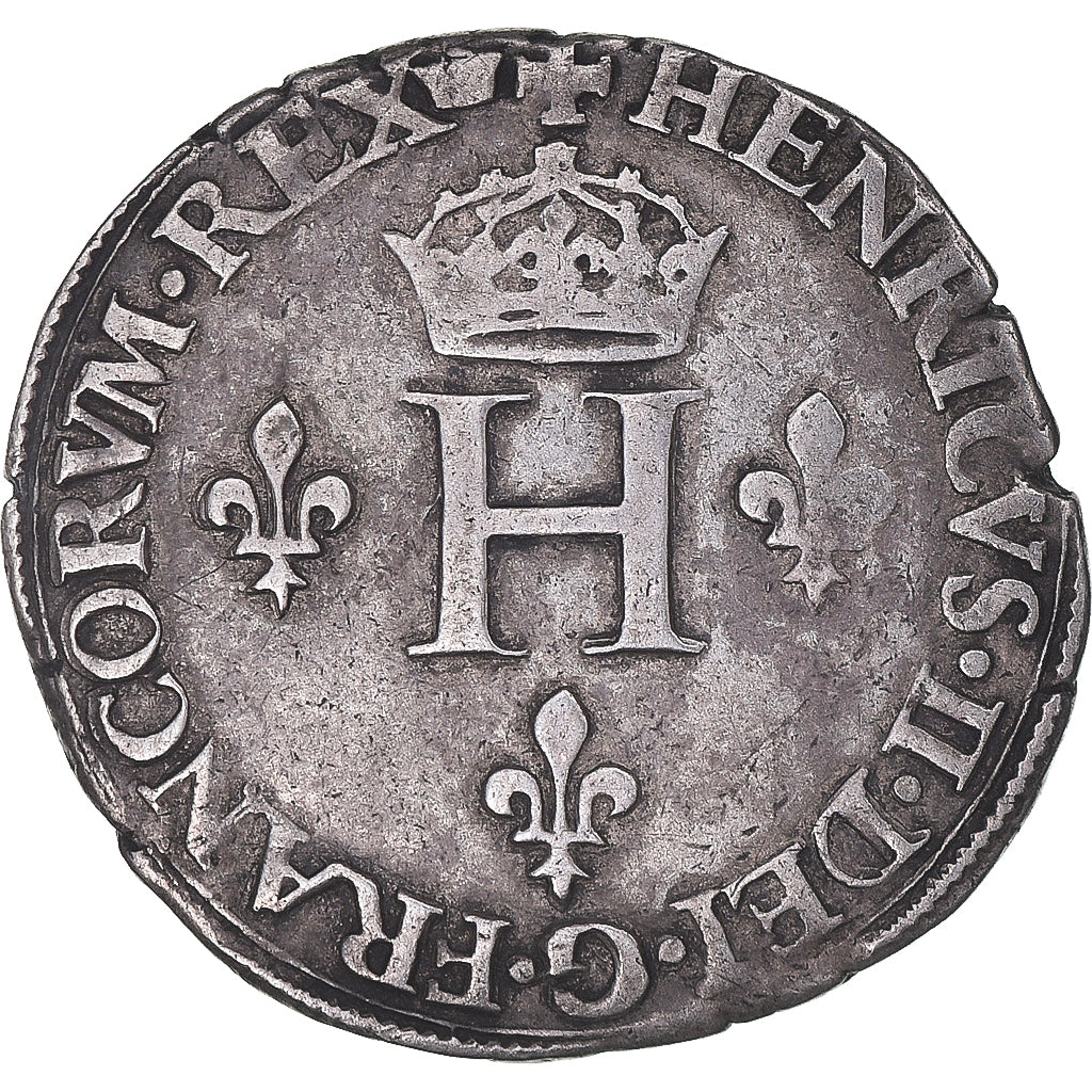 Moeda, França, Henri II, Gros de Nesle, 1550, Paris, EF(40-45), Lingote