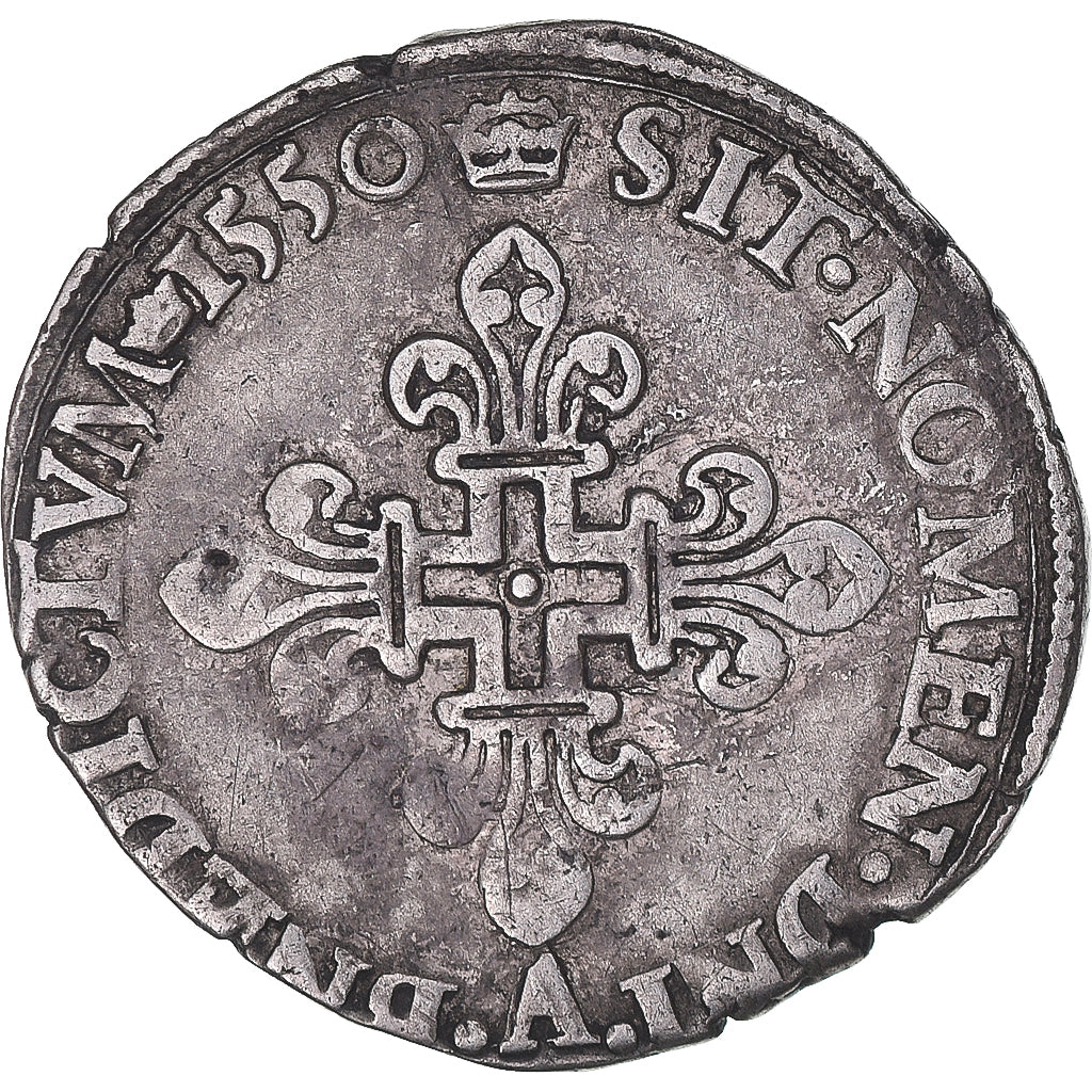 Moeda, França, Henri II, Gros de Nesle, 1550, Paris, EF(40-45), Lingote
