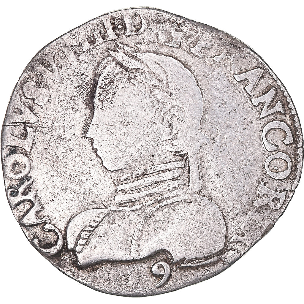 Coin, France, Charles IX, Teston, 1563, Rennes, VF(30-35), Silver, Sombart:4618