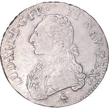 Moeda, França, Louis XVI, Ecu aux branches d'olivier, 1784, Paris, VF(30-35)