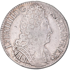 Moeda, França, Louis XIV, Ecu aux 3 couronnes, 1709, Paris, EF(40-45), Prata