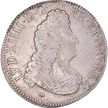 Münze, Frankreich, Louis XIV, Ecu aux 8 L 2e type, 1704, Riom, S+, Silber