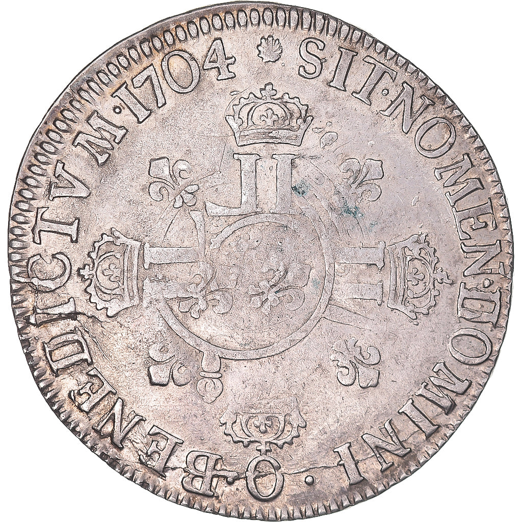 Münze, Frankreich, Louis XIV, Ecu aux 8 L 2e type, 1704, Riom, S+, Silber