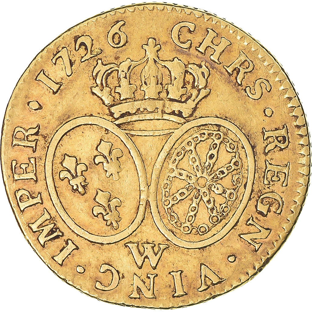 Munten, Frankrijk, Louis XV, Louis d'or aux lunettes, 1726, Lille, ZF, Goud