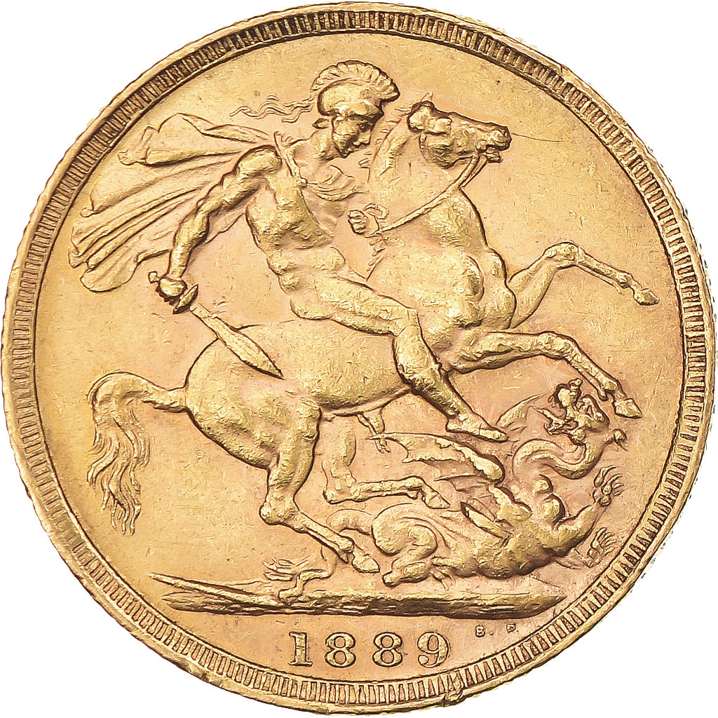 Monnaie, Grande-Bretagne, Victoria, Sovereign, 1889, SUP, Or, KM:767