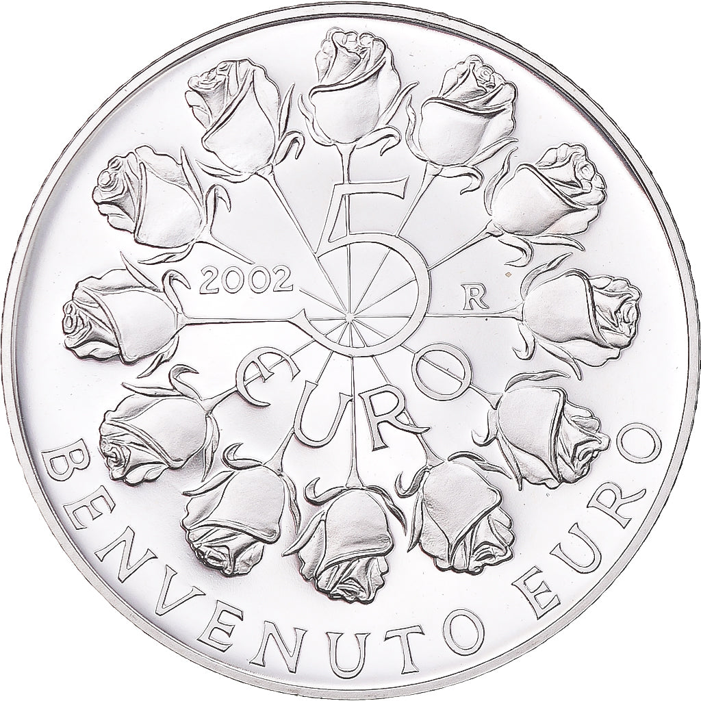 Munten, San Marino, 5 Euro, 2002, Rome, Proof, FDC, Zilver, KM:448