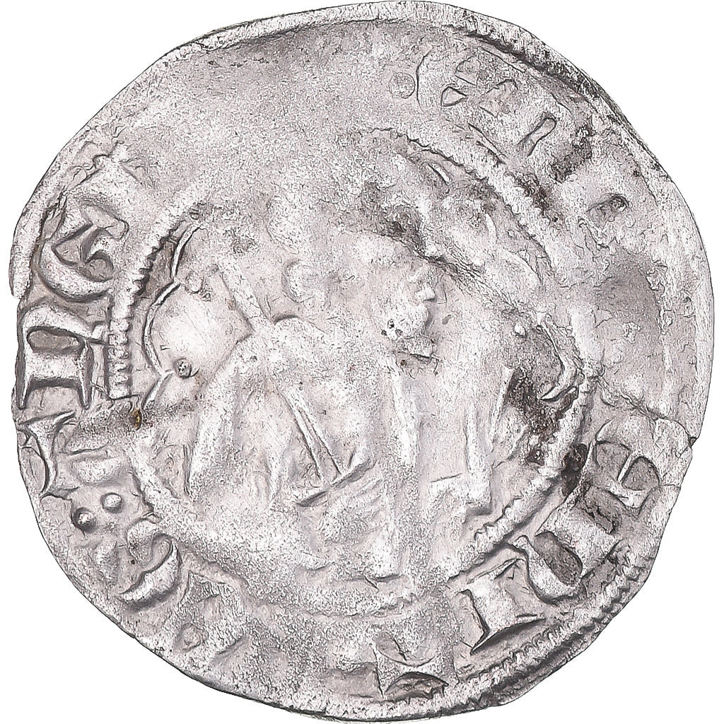 Coin, France, Edouard Prince Noir, 1/2 Gros, 1362/1372, Limoges, VF(20-25)
