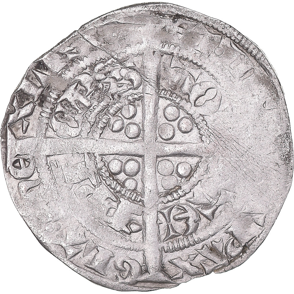 Coin, France, Edouard Prince Noir, 1/2 Gros, 1362/1372, Limoges, VF(20-25)