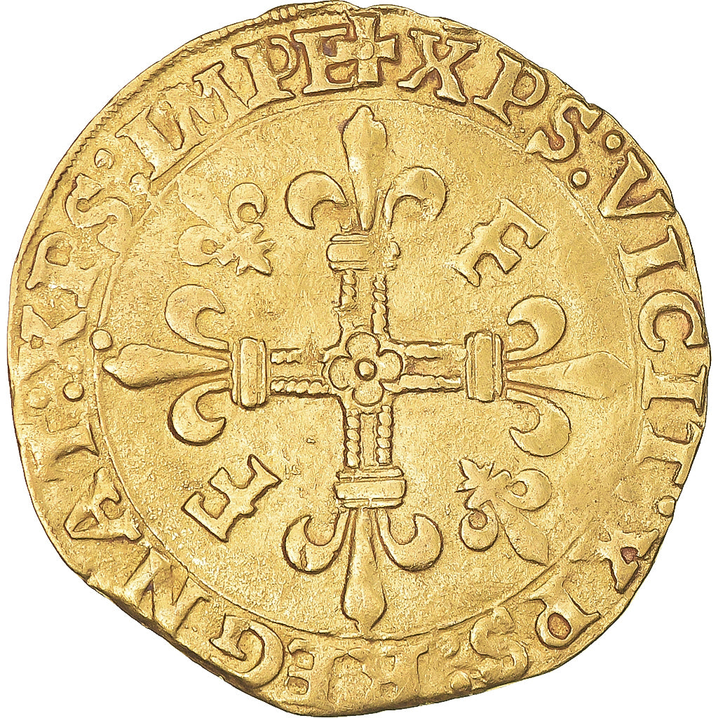 Moneta, Francia, François Ier, Écu d'or au soleil, 1515-1547, Paris, BB, Oro