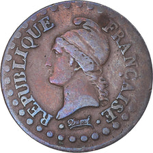 Moneta, Francia, Dupré, Centime, AN 6, Paris, MB+, Bronzo, KM:646, Gadoury:76