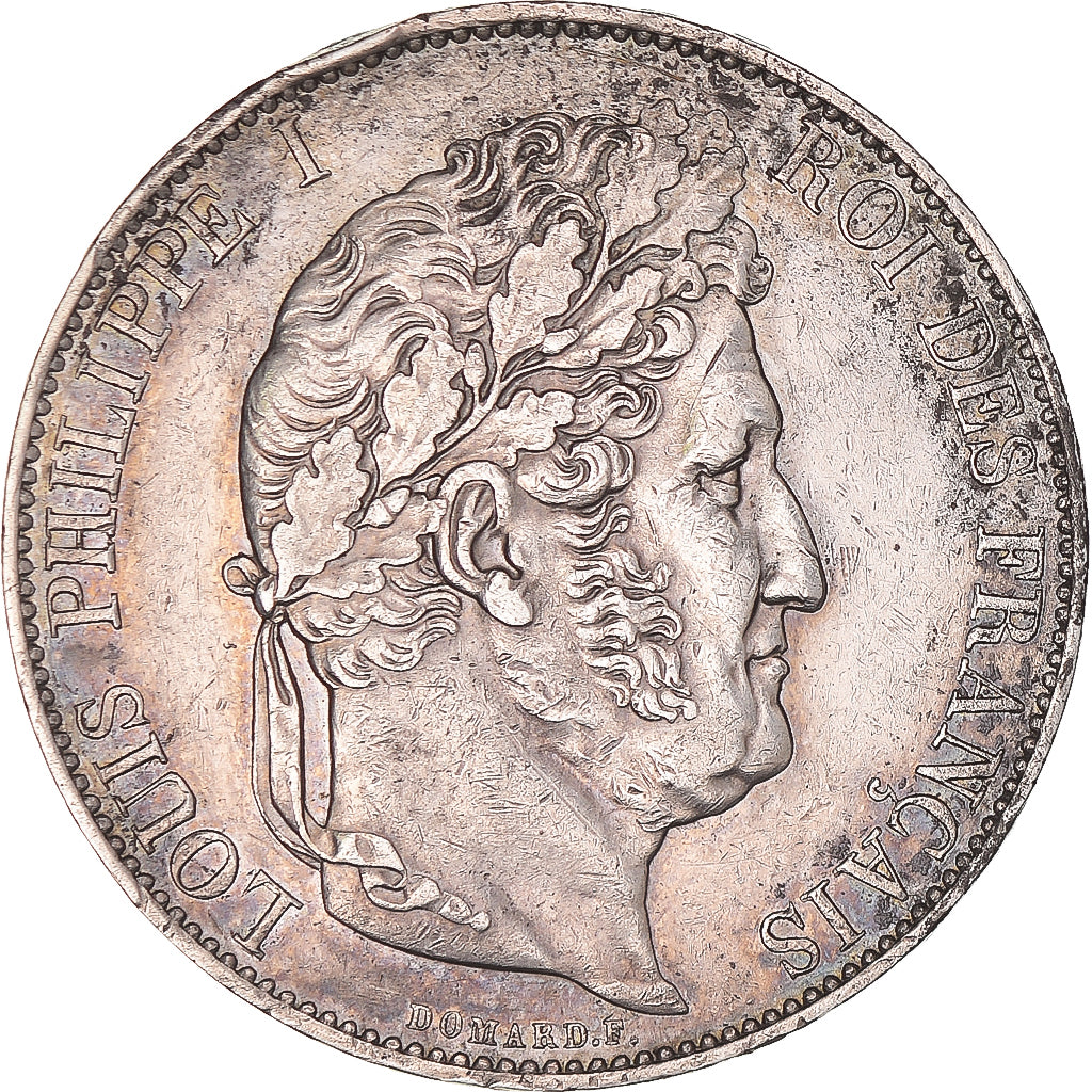 Coin, France, Louis-Philippe, 5 Francs, 1844, Lille, AU(50-53), Silver