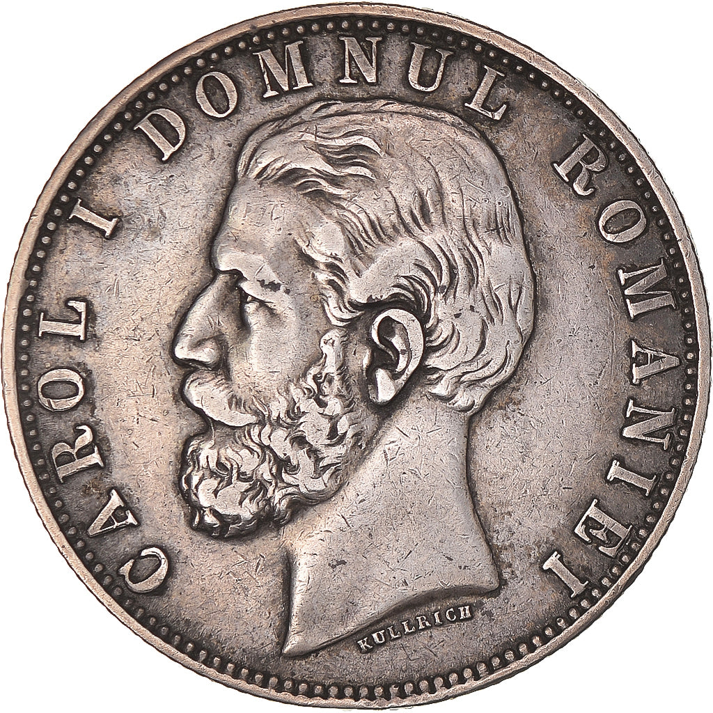 Coin, Romania, Carol I, 5 Lei, 1880, Bucharest, EF(40-45), Silver, KM:12