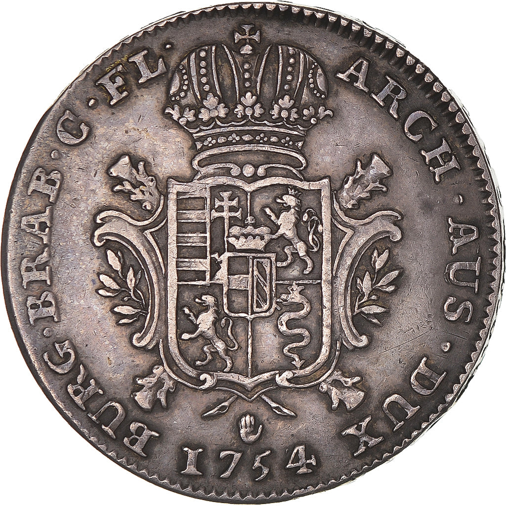 Coin, AUSTRIAN NETHERLANDS, Maria Theresa, Ducaton, 1754, Antwerp, EF(40-45)