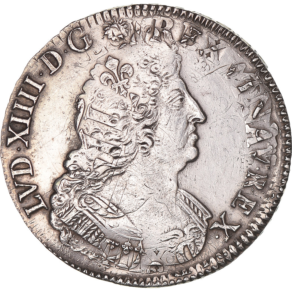 Munten, Frankrijk, Louis XIV, Ecu aux palmes, 169?, ZF, Zilver, Gadoury:217