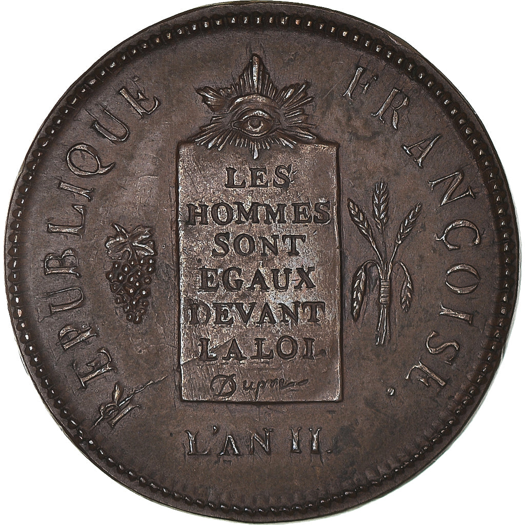Coin, France, 2 sols aux balances daté, 2 Sols, 1793, Rouen, Restrike
