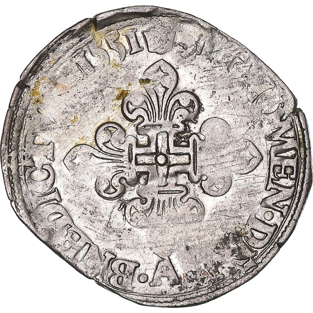 Moneta, Francja, Henri II, Sol Parisis, 1551, Paris, VF(30-35), Bilon