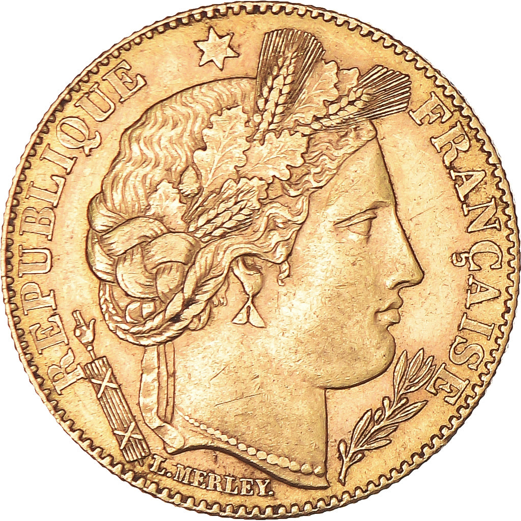 Coin, France, Cérès, 10 Francs, 1896, Paris, AU(55-58), Gold, KM:830