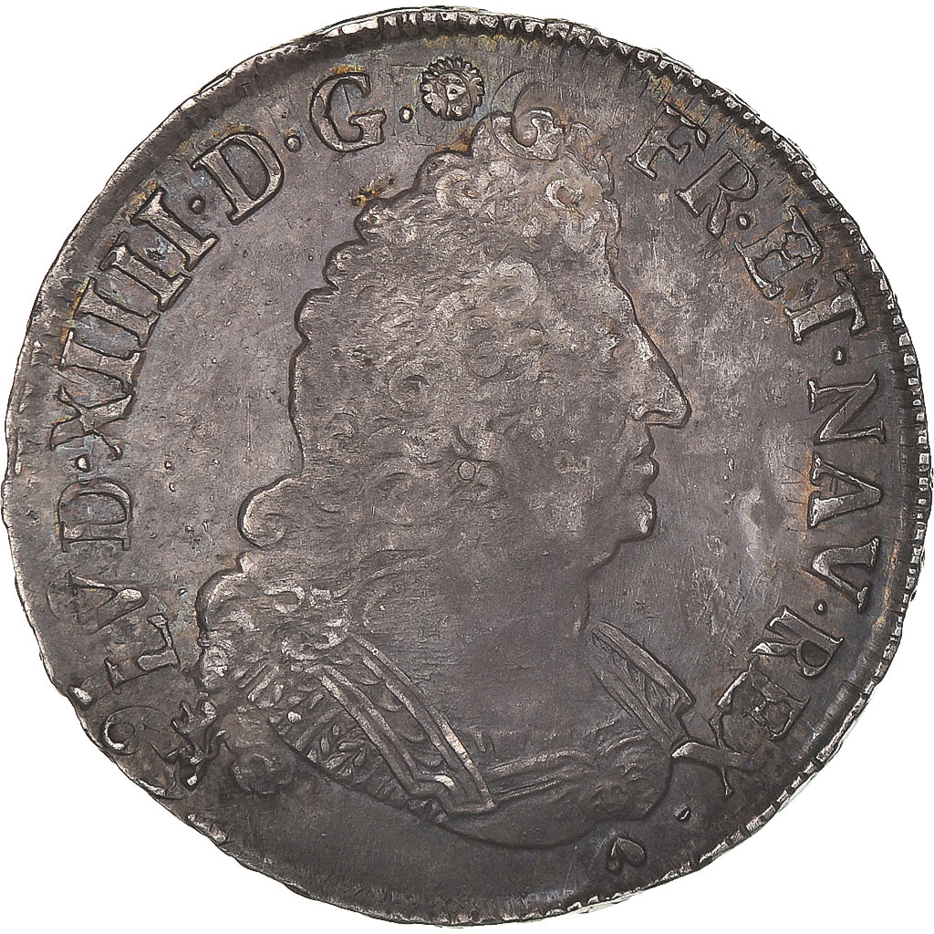 Coin, France, Louis XIV, 1/2 Ecu aux palmes, 1694, Rennes, réformé, EF(40-45)
