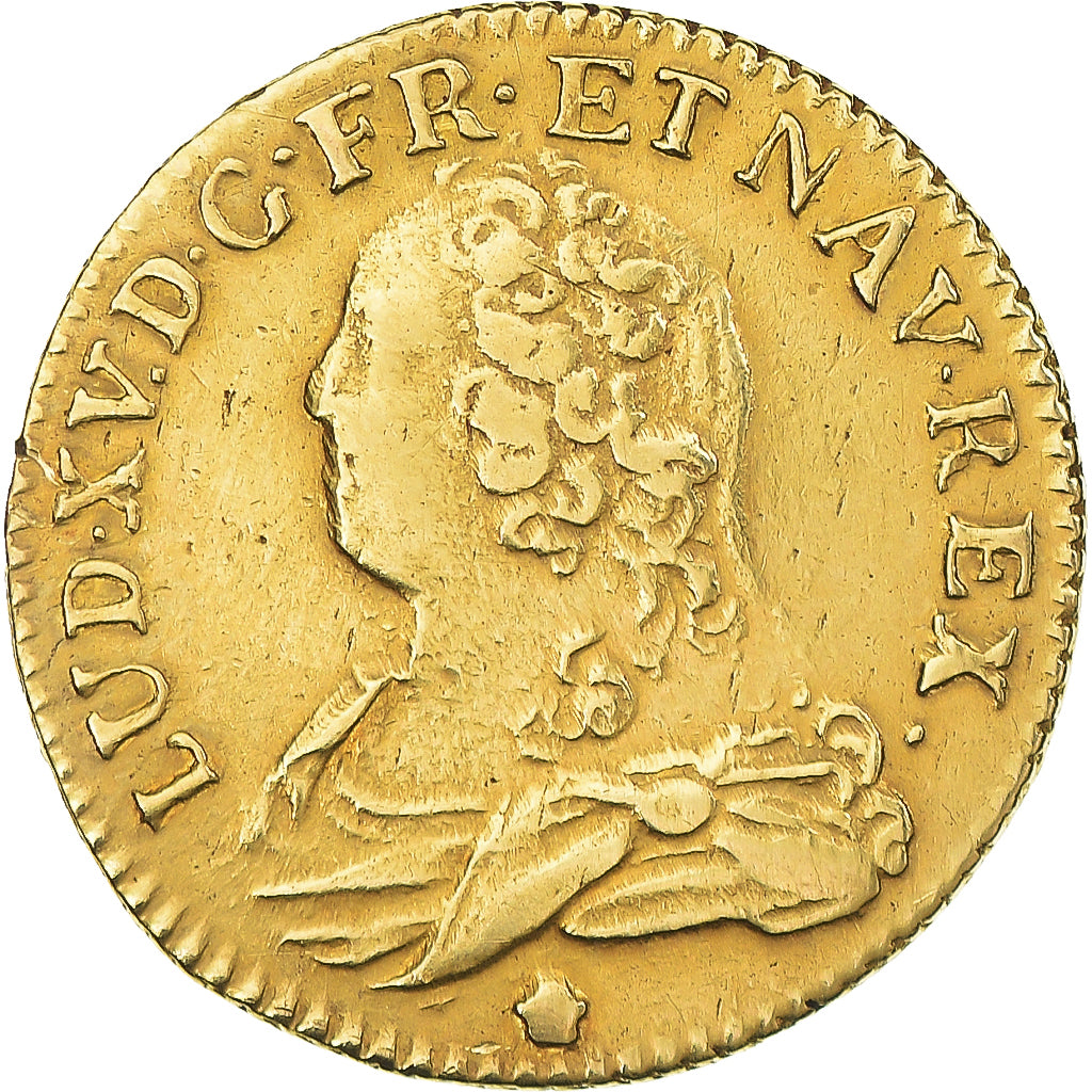 Münze, Frankreich, Louis XV, Louis d'or aux lunettes, 1728, Bordeaux, Rare