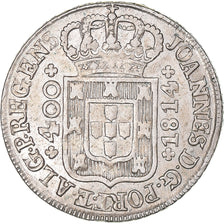 Moeda, Portugal, Jo, 400 Reis, Pinto, 480 Reis, 1814, Lisbon, AU(50-53), Prata