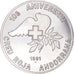 Monnaie, Andorre, 25 Diners, 1991, SUP, Argent, KM:65