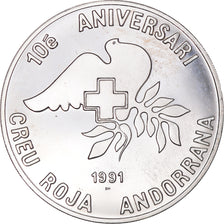 Coin, Andorra, 25 Diners, 1991, AU(55-58), Silver, KM:65