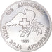 Coin, Andorra, 25 Diners, 1991, AU(55-58), Silver, KM:65