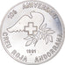 Moneta, Andorra, 25 Diners, 1991, AU(55-58), Srebro, KM:65