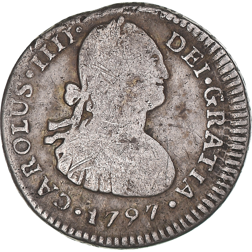 Coin, Peru, Charles IV, Real, 1797, Lima, VF(30-35), Silver, KM:94